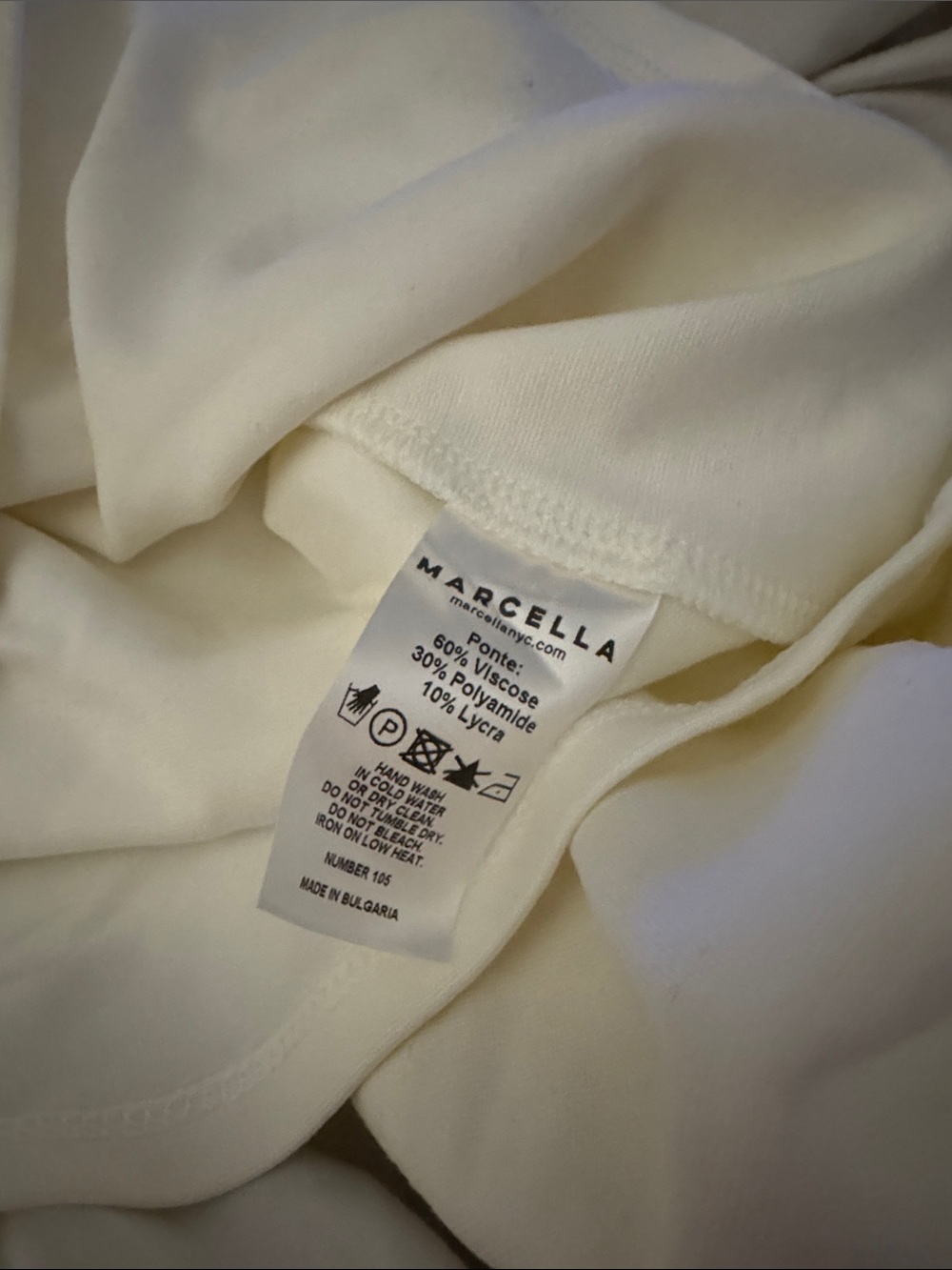 Marcella Manhattan Off White One-Shoulder Top - Picture 5 of 5